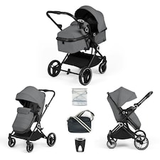 Atom 2-in-1 Pushchair – Birth to 22kg (Approx. 4 Years), Lightweight, Compact Fold, Convertible Lie-Flat Seat, Parent & World Facing & More (Graphite Grey)