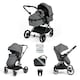 image 1 of Atom 2-in-1 Pushchair – Birth to 22kg (Approx. 4 Years), Lightweight, Compact Fold, Convertible Lie-Flat Seat, Parent & World Facing & More (Graphite Grey)