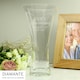 image 2 of Personalised Ruby Anniversary Large Hand Cut Diamante Heart Vase Clear