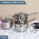 image 5 of Buckingham Set of 3 Saucepans Stainless Steel Handles | Silver