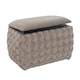image 1 of Plumeo Velvet Storage Ottoman - Mole