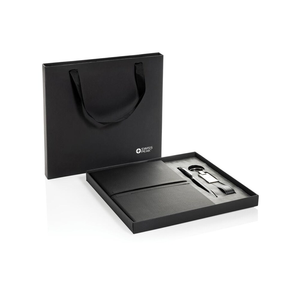 image 1 of Swiss Peak Logo Business Gift Set | Black | Black | One Size | 1