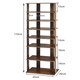 image 6 of COSTWAY 7-tier Double Shoe Storage Tower Rack Stand Brown Brown