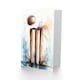 image 2 of Cricket Ball and Wicket Watercolour Painting Sport Greeting Card