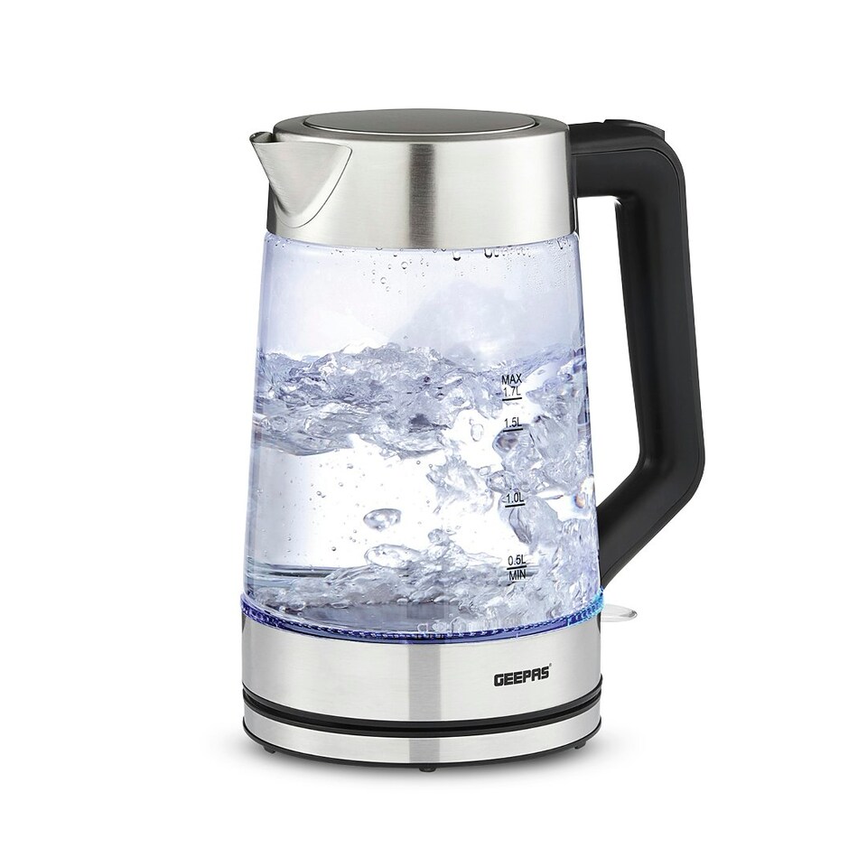 image 1 of GEEPAS 1.7L Illuminating Electric Glass Kettle – 3000W
