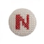 Red on White Letter N
