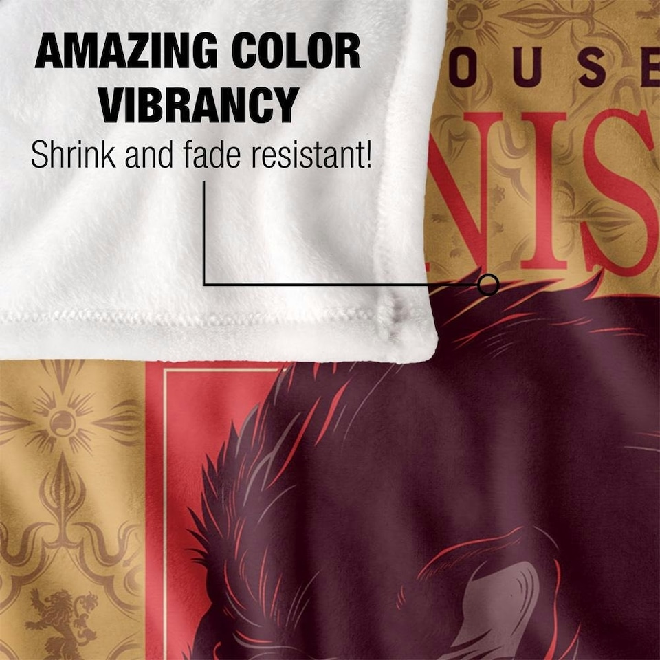 image 1 of Game Of Thrones House Lannister Blanket - Multicoloured - One Size
