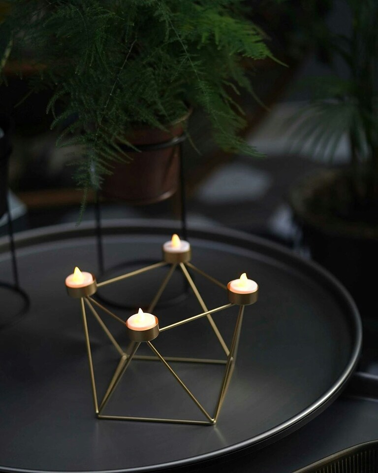 image 1 of Gold 4in1 Tealight Holder