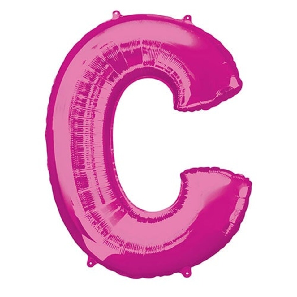 Pink Letter C Air Fill Foil Balloon 40cm / 16 in