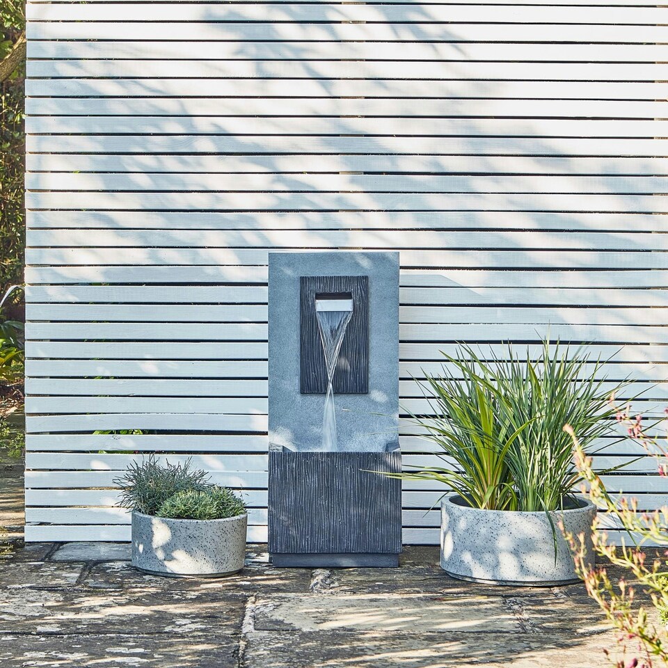 image 1 of Outdoor Contemporary Water Feature Cement