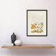 image 2 of Model Book of Calligraphy Framed Wall Art Daffodil Flower and Oak Acorns