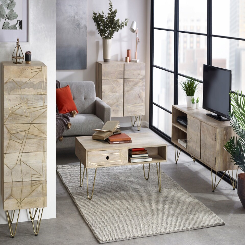 image 1 of Small Sideboard Barbuto Light Mango Brown