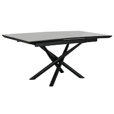 Dining Table Home ESPRIT Black Grey Metal Ceramic 160 x 90 x 76 cm N/A