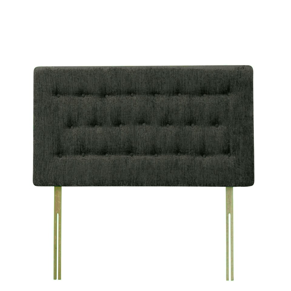 Lona Charcoal Chenille Headboard King Size N/A
