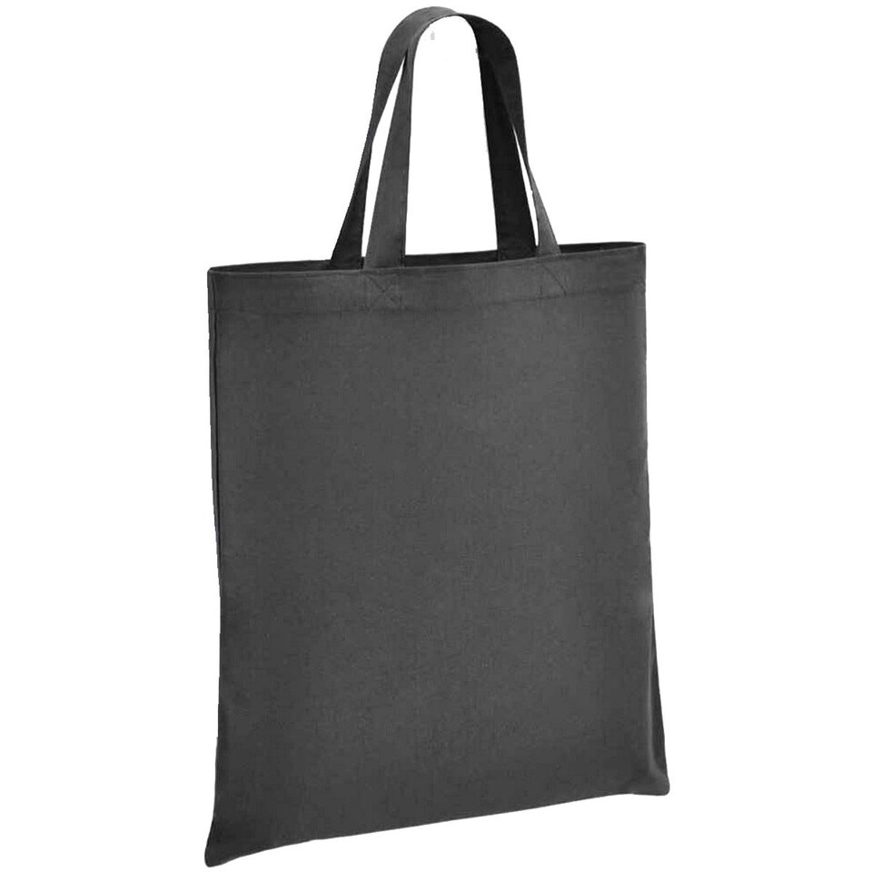Brand Lab Cotton Short Handle Tote Bag - Charcoal - One Size Grey