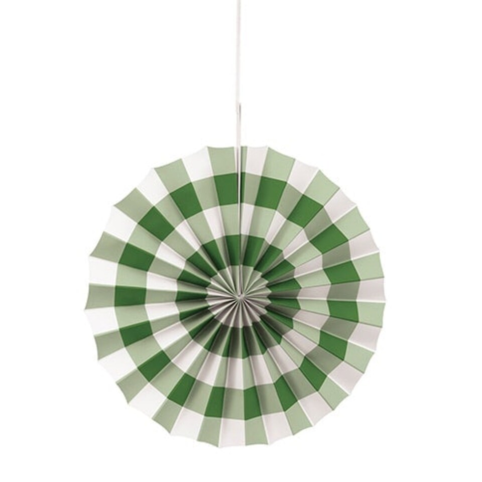 image 1 of Garden Party Assorted Paper Fan Hanging Decorations - Pack of 3