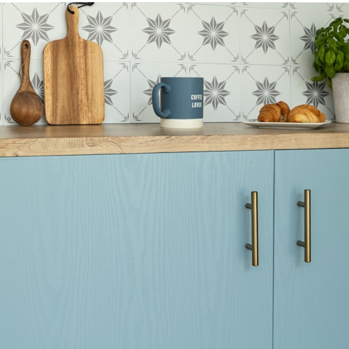 Sticky Back Plastic Coastal Blue Wood Matt Kitchen Self-adhesive Vinyl Wrap for Cupboards, Doors and Worktops 67.5cm x 1m - d-c-fix