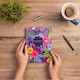 image 3 of 2026 - 2027 Academic Diary A5 Week to View - Spiral Bound Mid Year Planner Aug 2026 to Jul 2027 - Hardback | Blue | Flowers