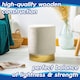 image 2 of Harbour Housewares Set Of 2 Grey Velvet Round Pouffes Ottoman Footrest Stools Compact Seating 29 x 36cm Grey