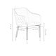 image 6 of Set of 2 Verona Velvet Dining Chairs with Quilted Back & Black Legs - Modern Accent Chair with Silver Foot Tips | Black