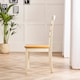 image 3 of Furniturebox Whitby 2x Solid Wood Cream Chair Oak Seat Dining Chairs