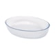 image 1 of Argon Tableware Optical Oval Glass Oven Dish - 26cm x 17cm | Clear | Clear | 26cm x 17cm