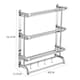 image 2 of Living and Home 3 Tiers Stainless Steel Bathroom Shelf Storage Toilet Shelf Organizer Wall Mounted