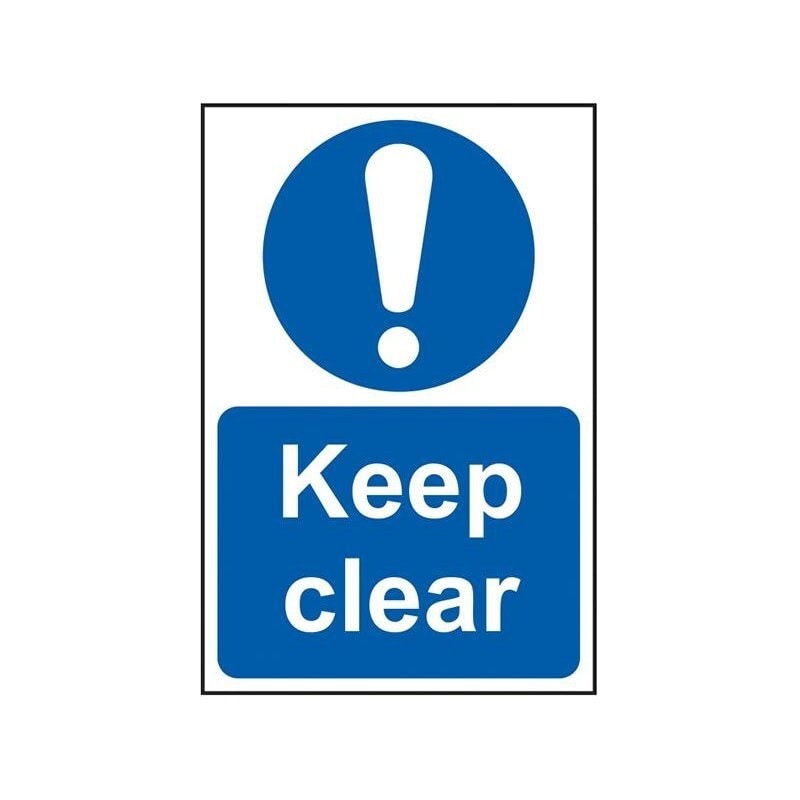 Scan Keep Clear - Pvc Sign 200 X 300mm - Multi Colour - 200 x 300mm