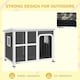 image 4 of PawHut Outdoor Wooden Dog Kennel w/ Openable Top, 90 x 62 x 71cm