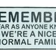 image 2 of Remember We Are A Normal Family Cast Iron Sign Plaque Door Wall House Gate