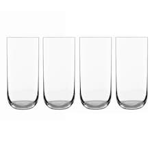 Luigi Bormioli Sublime Beverage Glasses Set 590 ml Crystal Glassware - Pack of 4 N/A