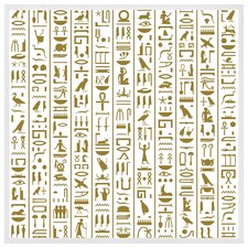 Acient egyptian heiroglyphs (Picutre Frame) White | XS