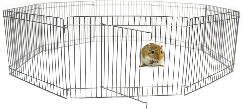 image 1 of Actiaspet - Small Animal Playpen | 8-Panel Metal Enclosure with Door, 33 x 23 cm Panels