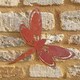 image 1 of Folded Wings Dragonfly Garden Art - W29.2 x H25.4 cm - Bare Metal/Ready to Rust