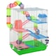 image 6 of Pawhut 5 Tier Hamster Cage Carrier Habitat w/ Exercise Wheels, Green
