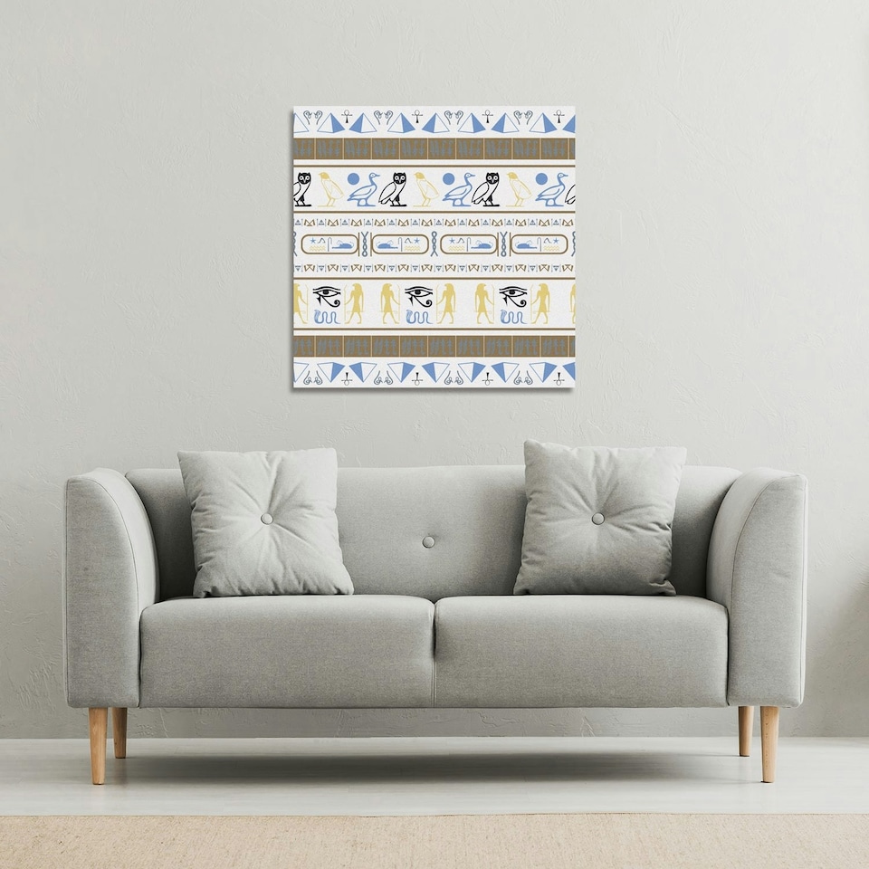 image 1 of Heiroglyphs (Canvas Print) 77 x 77 x 4cm