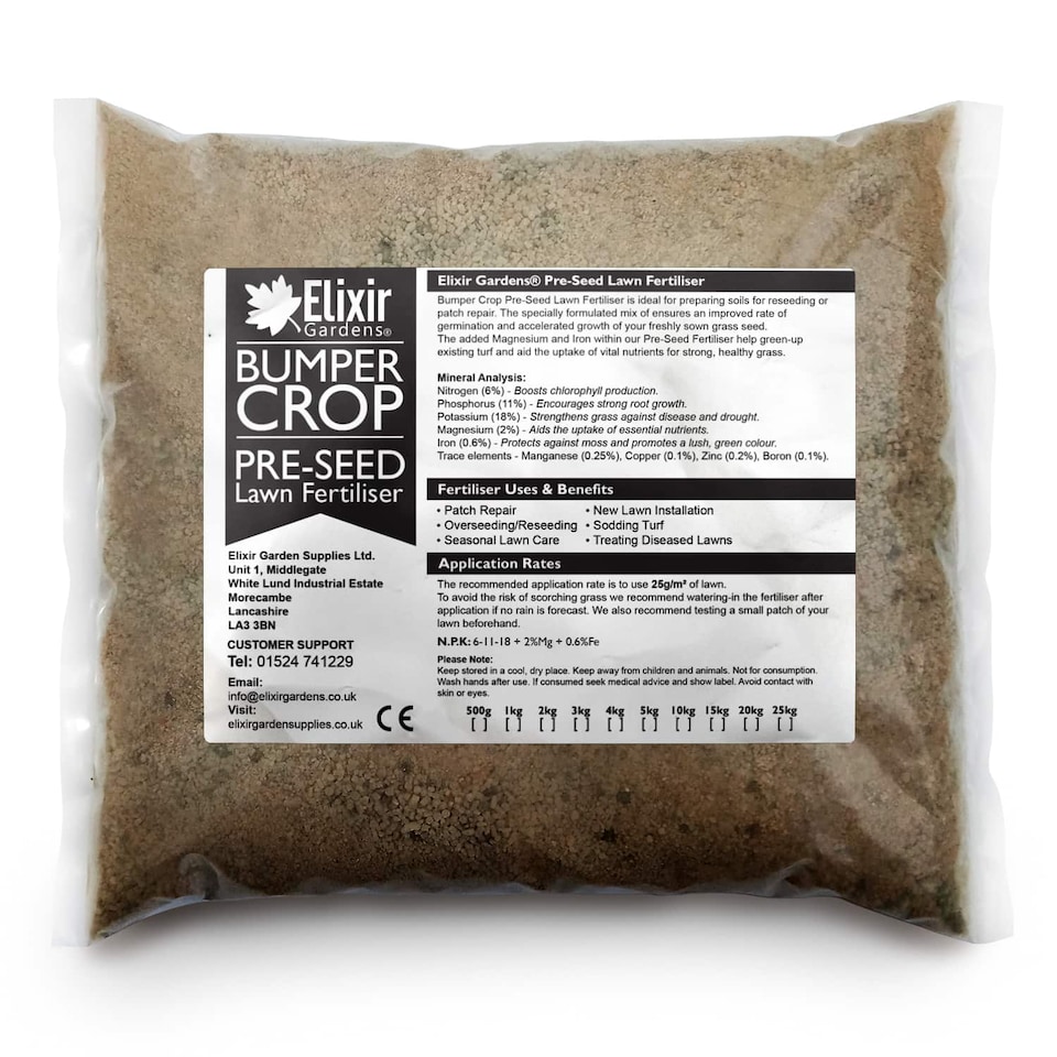image 1 of Elixir Gardens Bumper Crop Lawn Pre-Seeder 6-11-18 bag x 25kg