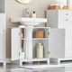 image 6 of SoBuy Under Sink Bathroom Cabinet with 2 Doors and Adjustable Shelf, White, 23.6x11.8x23.6 inches, 9.7 kg - BZR18-II-W