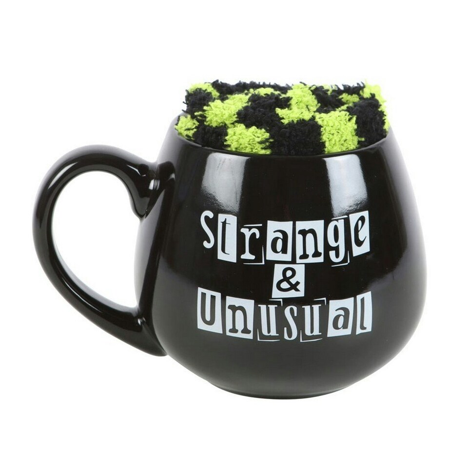image 1 of Something Different Strange And Unusual Mug and Sock Set - Black/Green - One Size