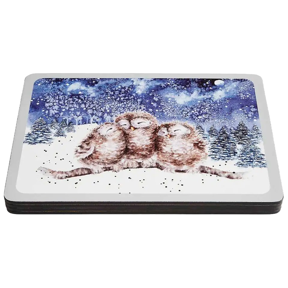 image 1 of Wrendale Designs Set of 4 Winter Sky Christmas Placemats