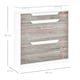 image 7 of HOMCOM Shoe Cabinet with 3 Drawers, High Gloss Front Panels, Glass Top Grey