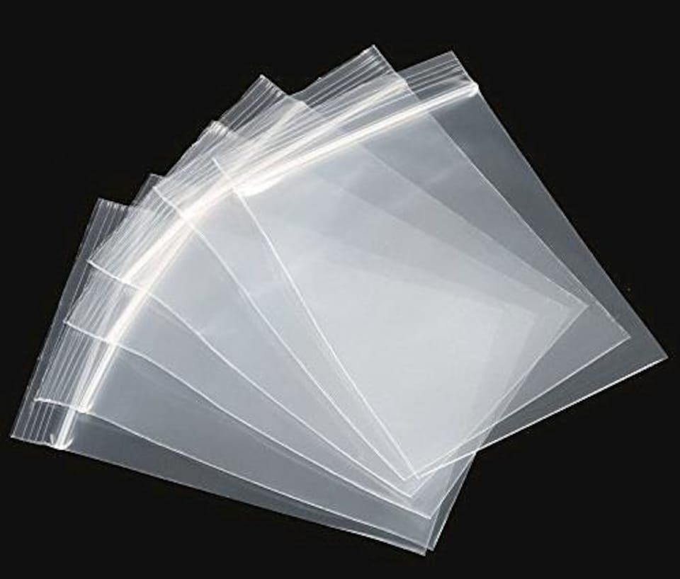 image 1 of 100 Zip Seal Bags Clear Plastic Zip Lock Food & Freezer Grip Self Seal 6" x 9" | Clear | 6" x 9"