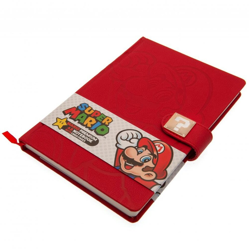 image 1 of Super Mario Premium Notebook - Red - One Size