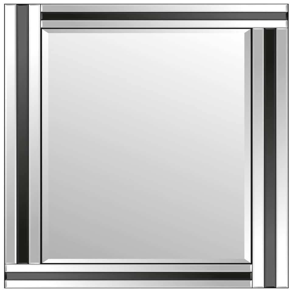 image 1 of Dalton Black All Glass Mirror 90 x 60 CM Black