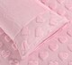 image 2 of Homes Linen Pink Hearts Teddy Fleece Duvet Cover Set Super Soft Fluffy Embossed Heart Design Warm Cosy Winter Bedding Set | Pink | Super King