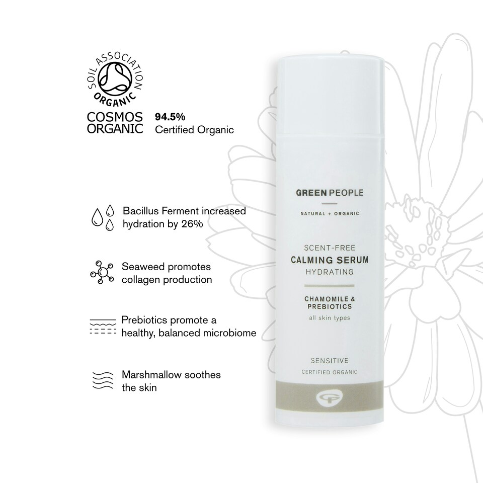 image 1 of Green People Scent Free Face & Neck Serum - Suitable for Sensitive Skin - Organic, Cruelty Free & Vegan, 50ml
