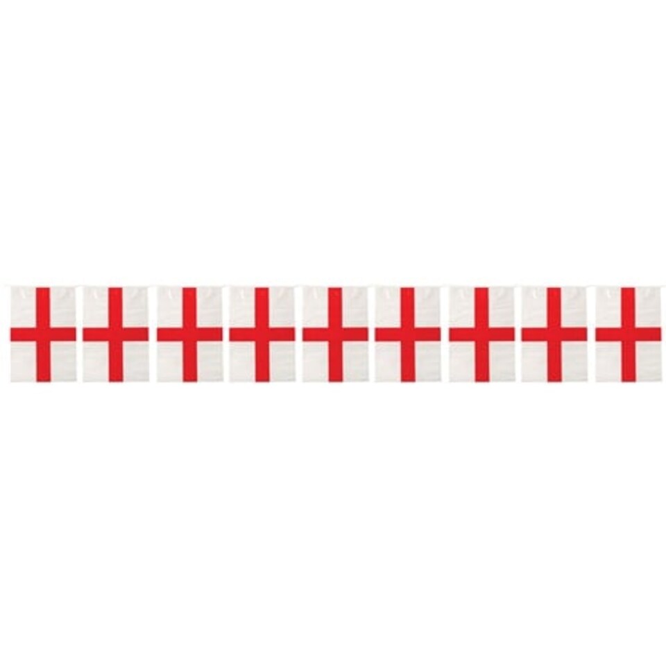 England St George's Day Plastic Flag Bunting 4m