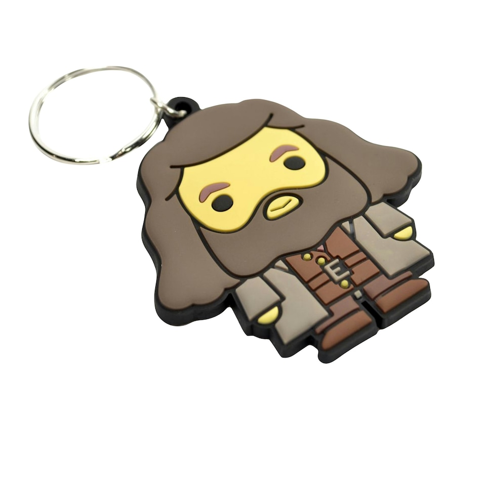 image 1 of Harry Potter Chibi Rubber Hagrid Keyring - Brown/Yellow - One Size