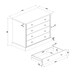 image 6 of Core Products Cotswold, 4 Drawer Chest H98cm x W76.5cm x D40.5cm Brown
