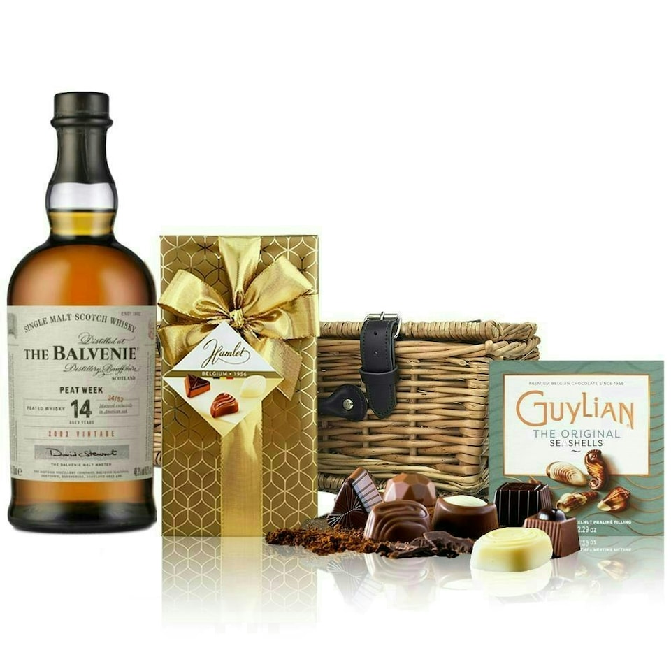 Balvenie Stories, The Week of Peat 14 year old Whisky and Chocolates Hamper 70cl 48.3% abv